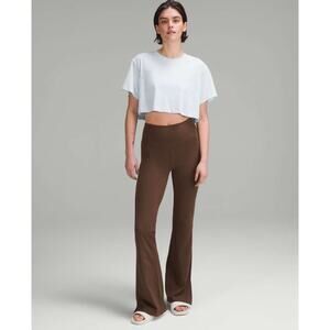 (2) NWT $118 Lululemon Groove High-Rise Split-Hem Flared Pant *Nulu Java